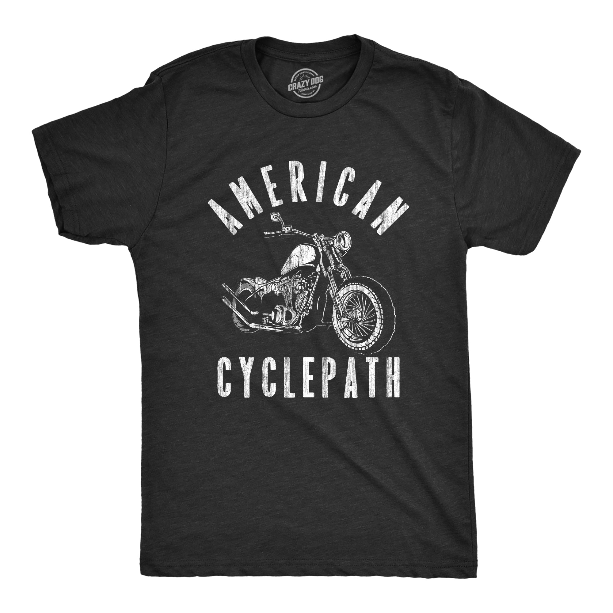 Funny Heather Black - CYCLEPATH American Cyclepath Mens T Shirt Nerdy Fourth of July mechanic Tee