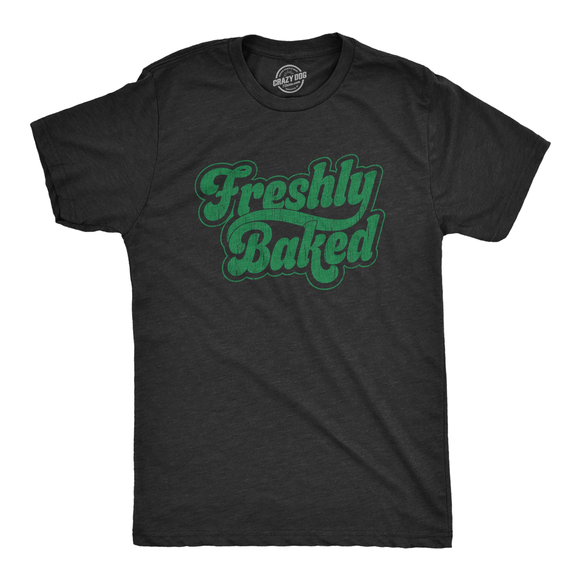 Funny Heather Black - BAKED Freshly Baked Mens T Shirt Nerdy 420 Tee