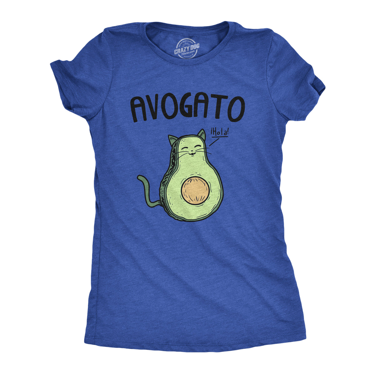 Funny Heather Royal - Avogato Avogato Womens T Shirt Nerdy Cinco De Mayo Food Cat Tee