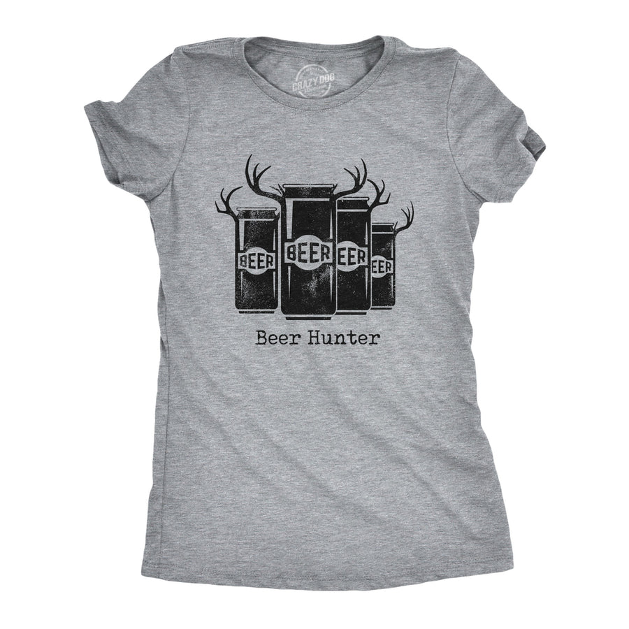 Funny Light Heather Grey - BEER Beer Hunter Womens T Shirt Nerdy Hunting Beer Tee