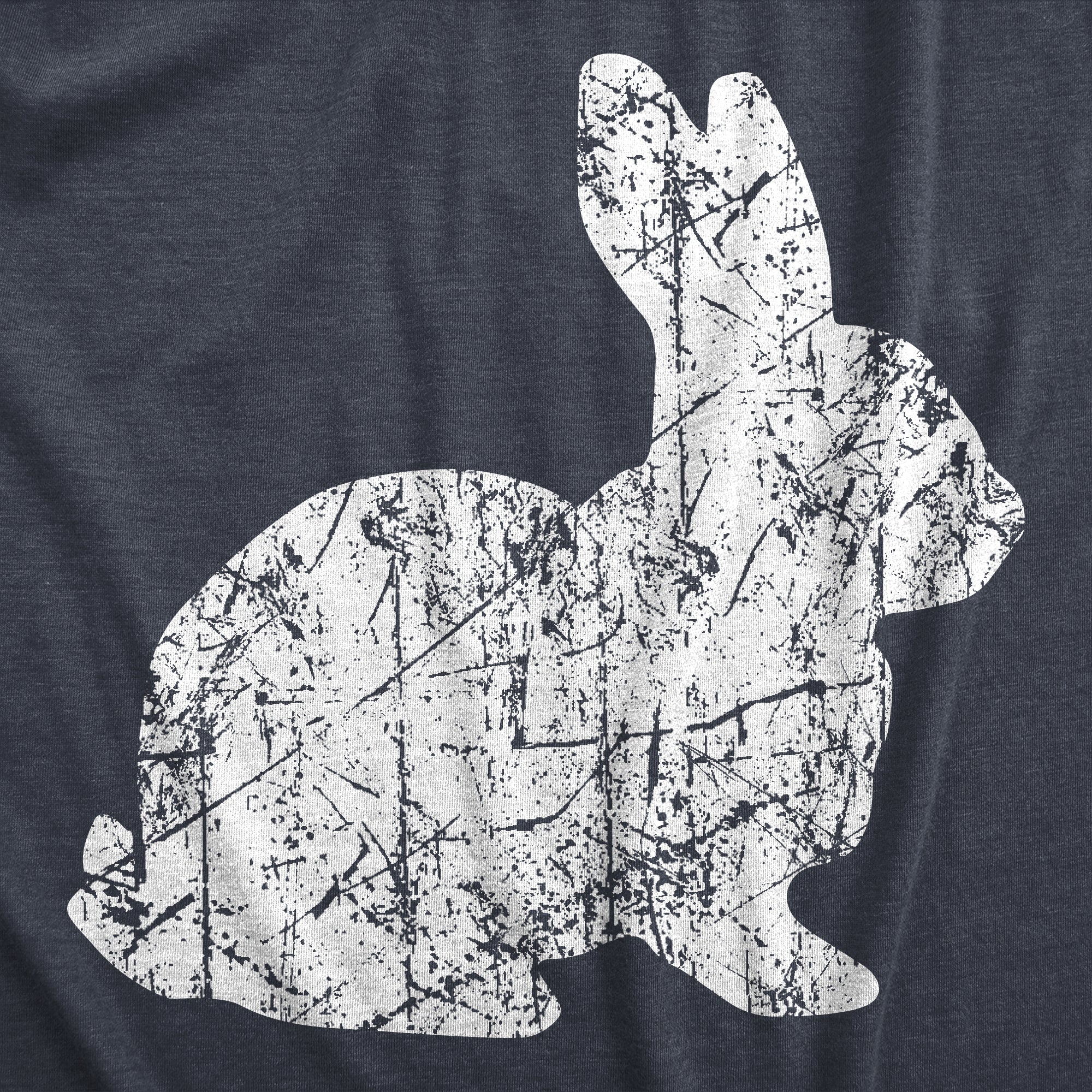Funny Heather Navy - Big Bunny Big Bunny Womens T Shirt Nerdy Easter animal Tee
