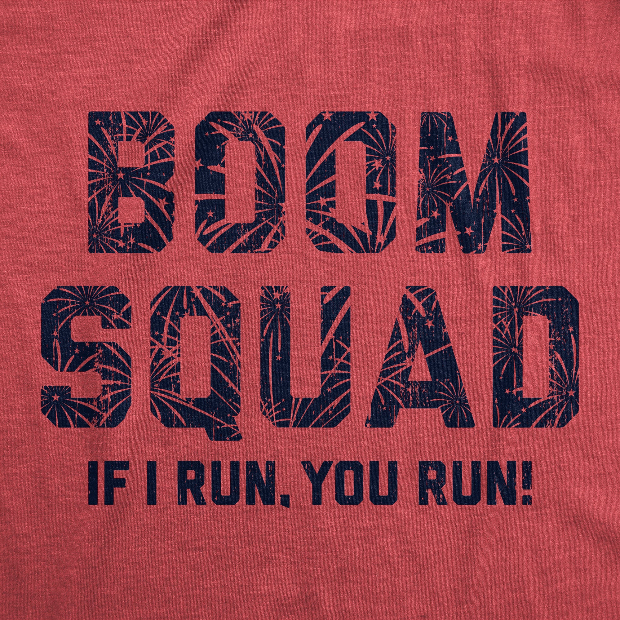 Funny Heather Red - Boom Squad Boom Squad Mens T Shirt Nerdy Fourth of July Sarcastic Tee