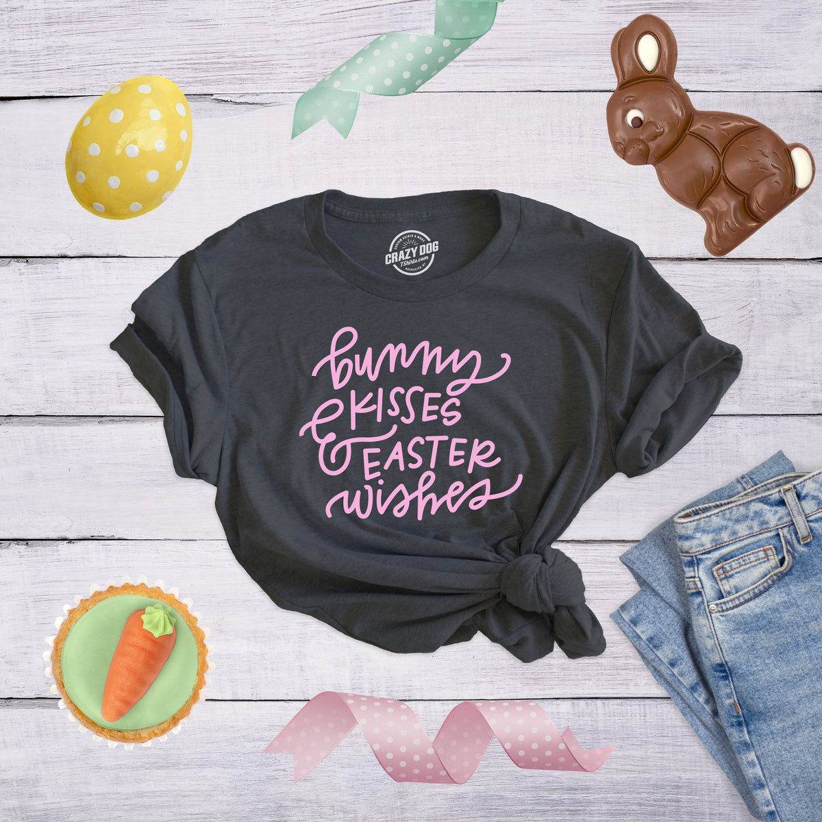 Bunny Kisses And Easter Wishes Women&#39;s T Shirt