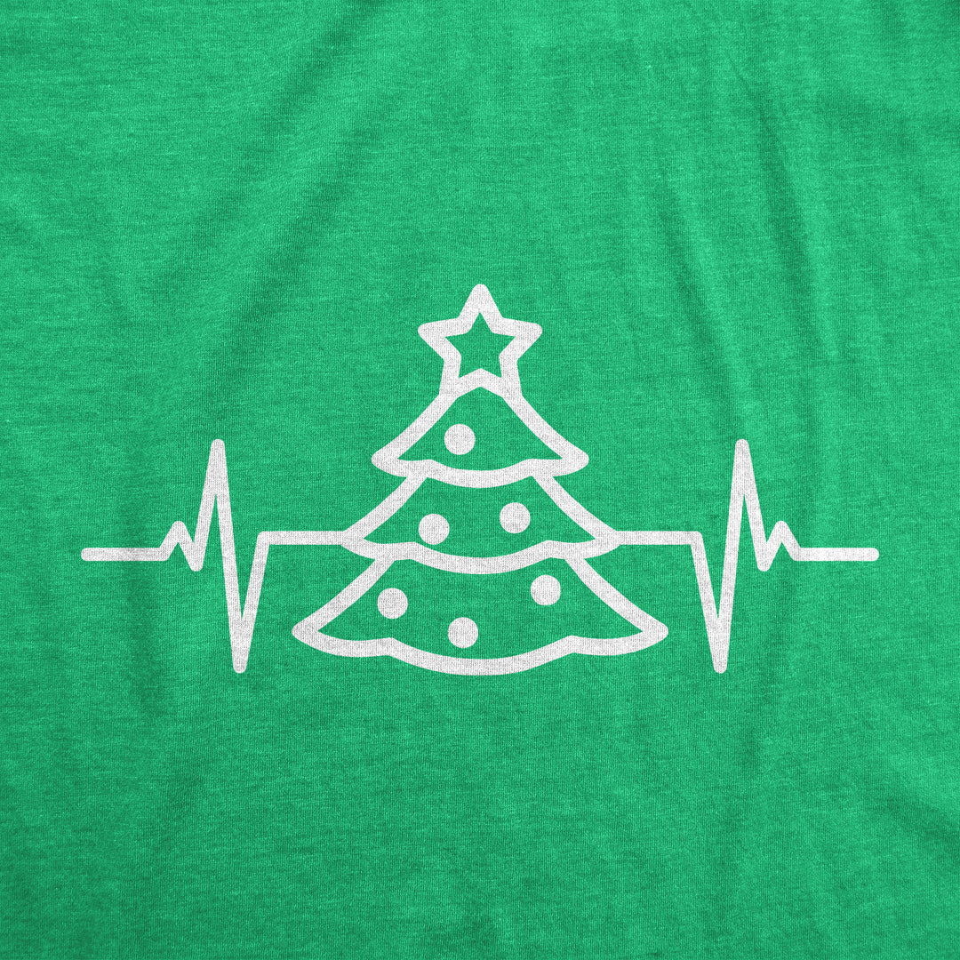 Christmas Tree Heart Beat Women's T Shirt
