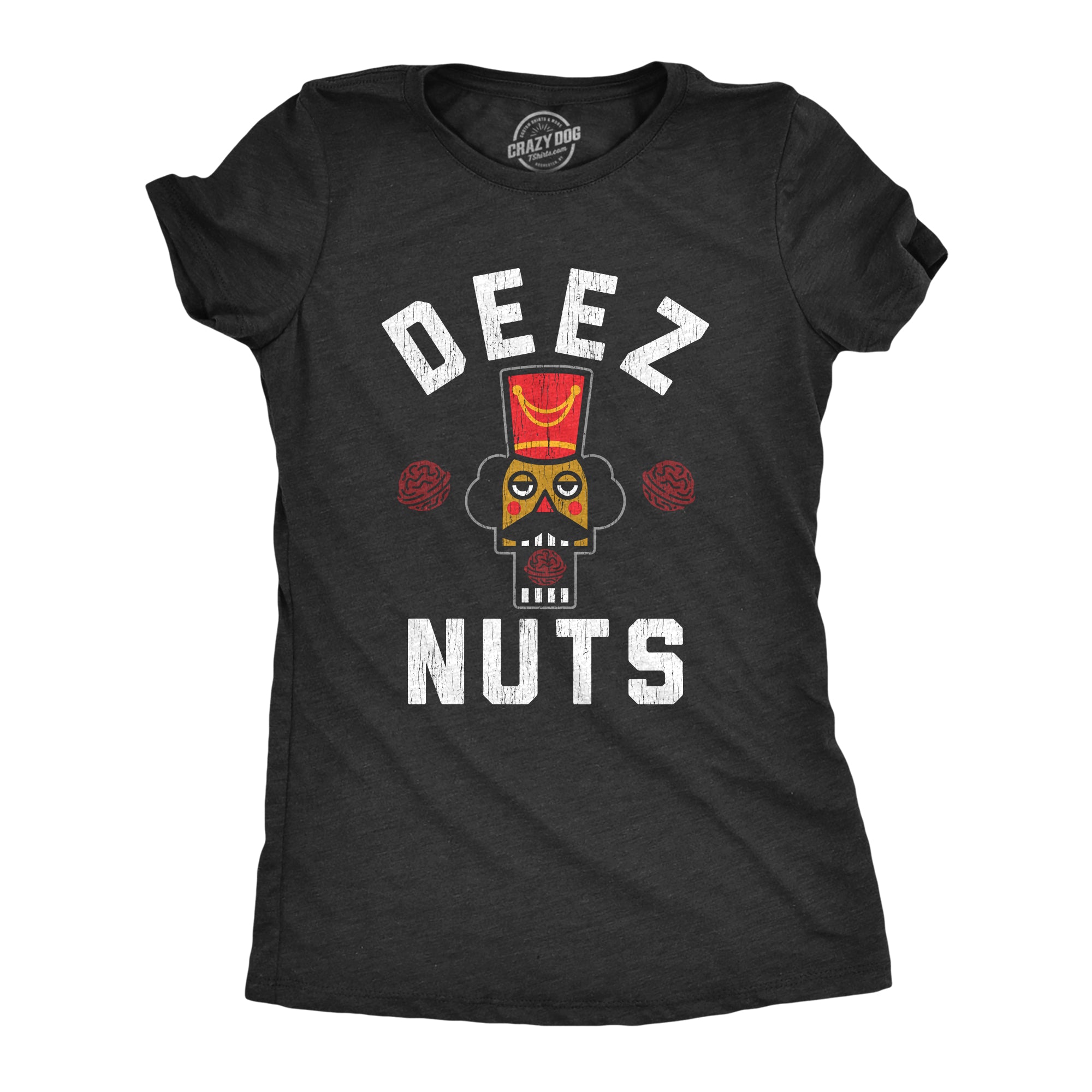 Funny Deez Nuts Womens T Shirt Nerdy Christmas Tee