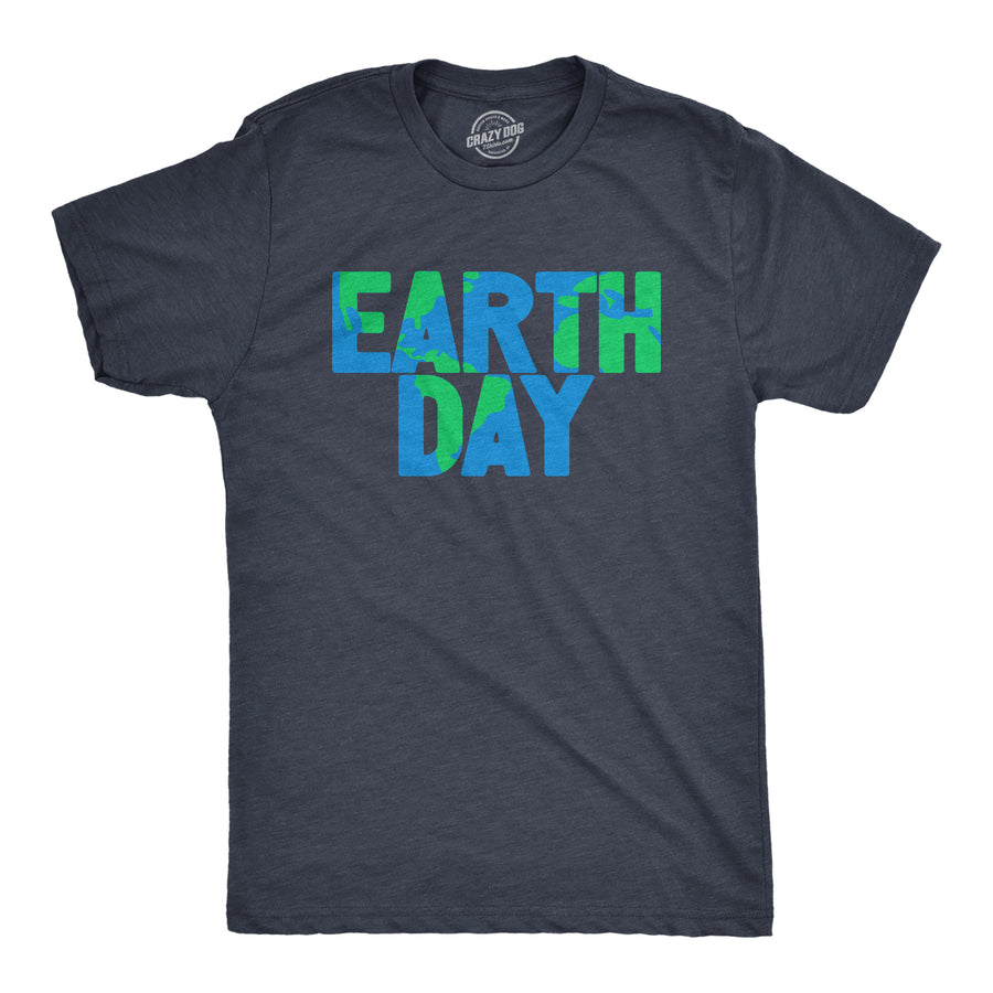 Funny Heather Navy - Earth Day Earth Day Mens T Shirt Nerdy Earth Retro Tee