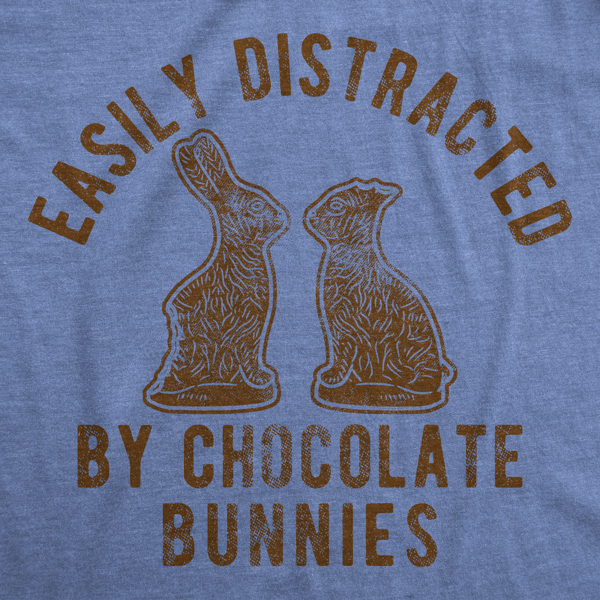 Easily Distracted By Chocolate Bunnies Women&#39;s T Shirt