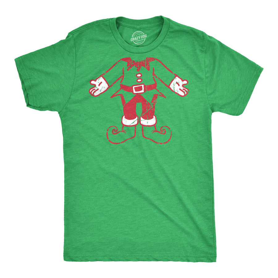 Funny Heather Green - ELF Elf Body Mens T Shirt Nerdy Christmas Tee