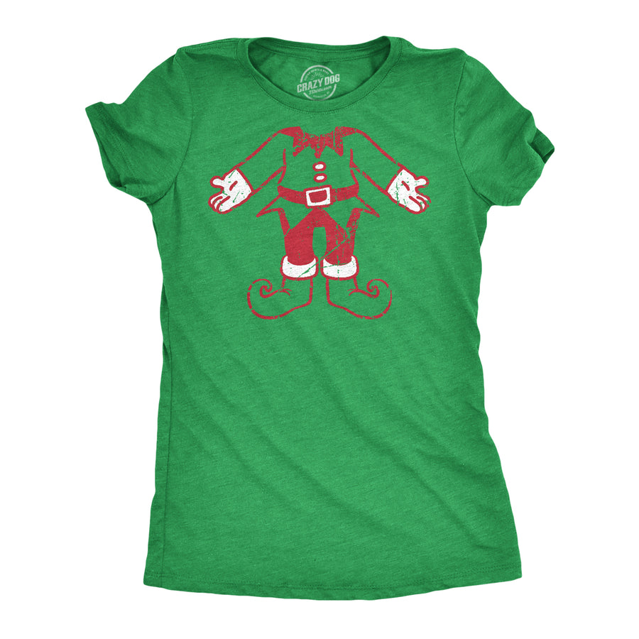 Funny Heather Green - ELF Elf Body Womens T Shirt Nerdy Christmas Tee
