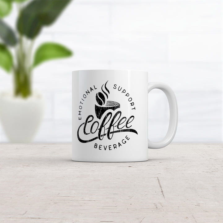 Emotional Support Beverage Mug Funny Sarcastic Caffeine Lover Novelty Cup-11oz