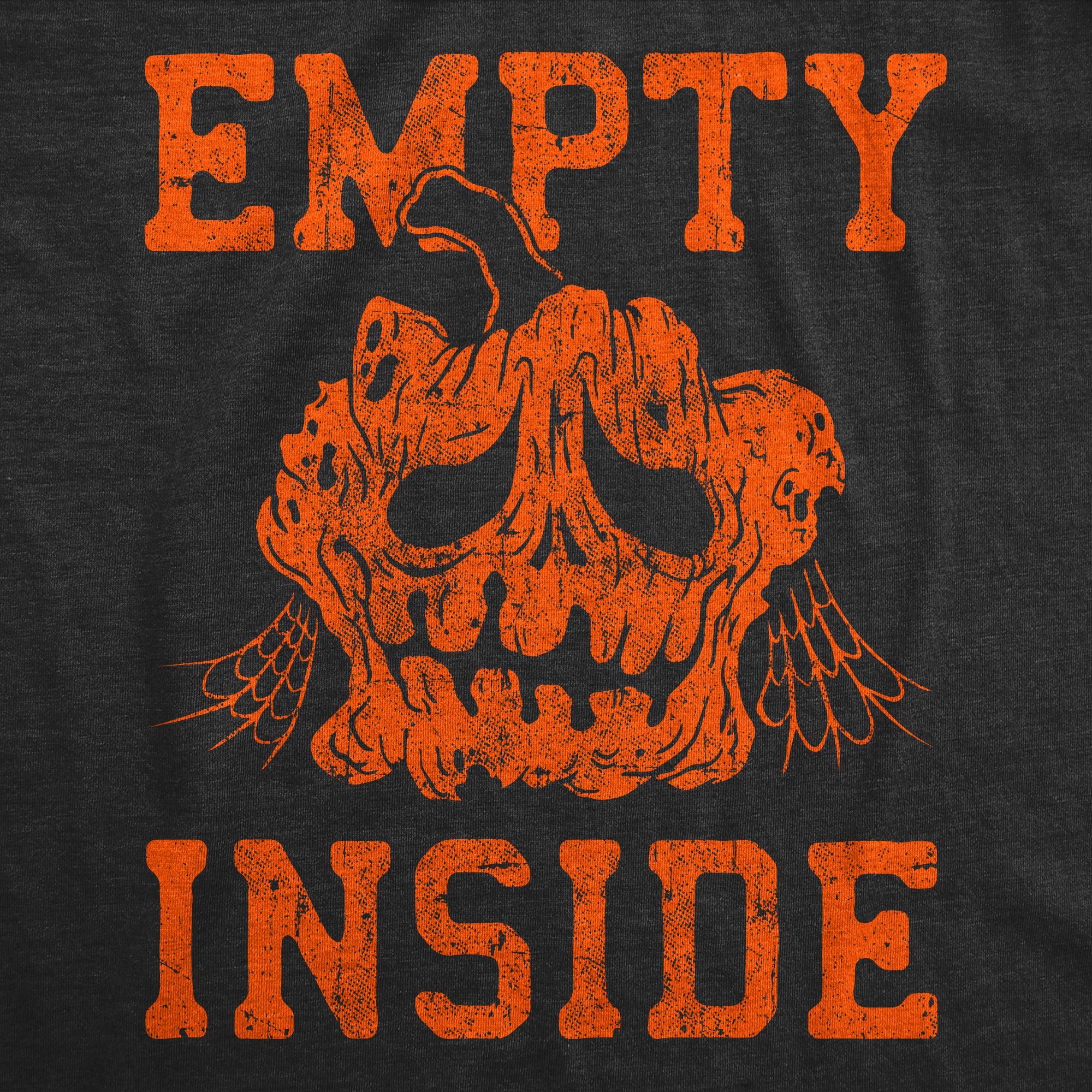 Funny Heather Black - EMPTY Empty Inside Mens T Shirt Nerdy Halloween Sarcastic Tee
