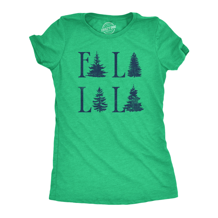 Funny Heather Green - FALALA Fa La La La Womens T Shirt Nerdy Christmas Music Tee