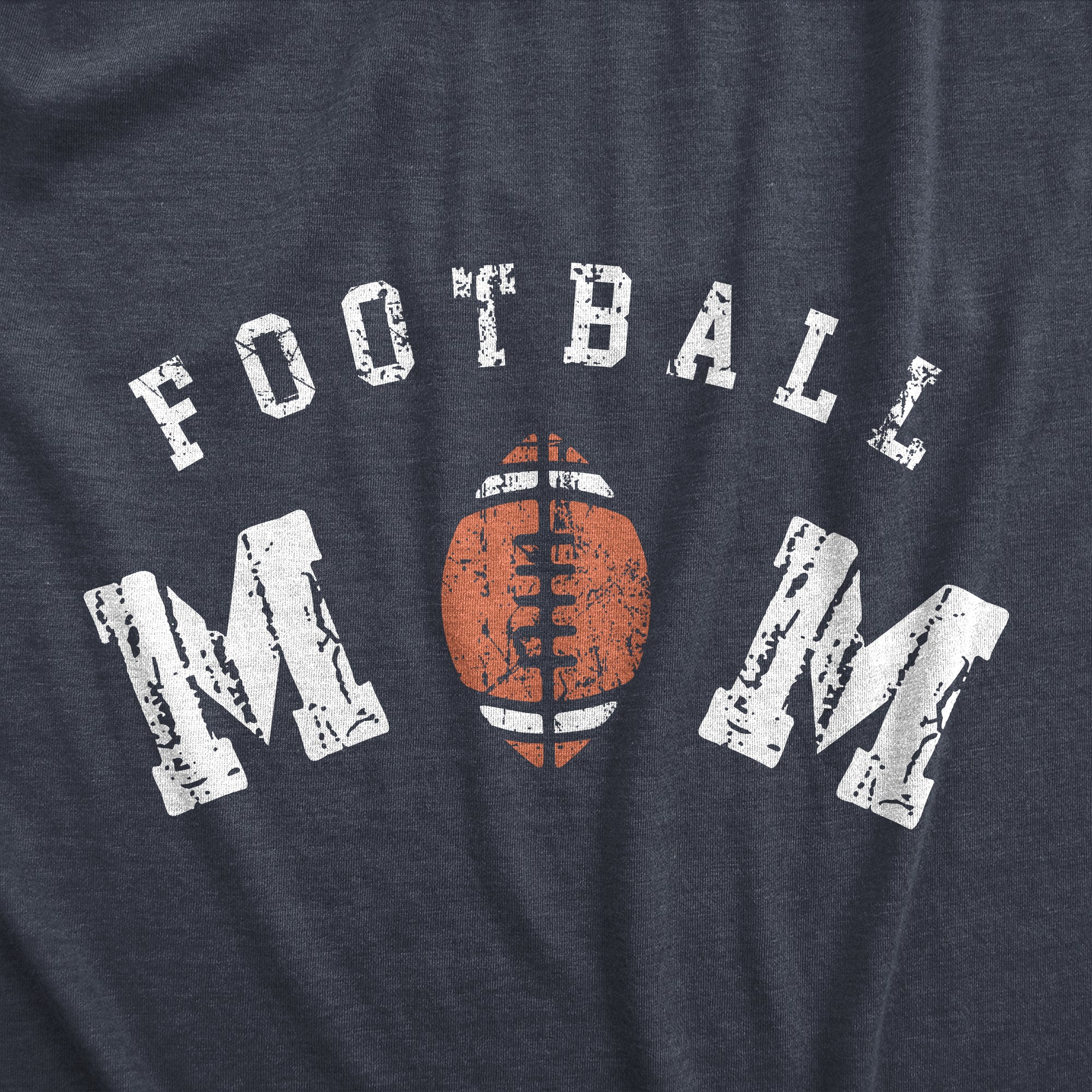 Funny Heather Navy - Football Mom Football Mom Womens T Shirt Nerdy Mother's Day Football Tee
