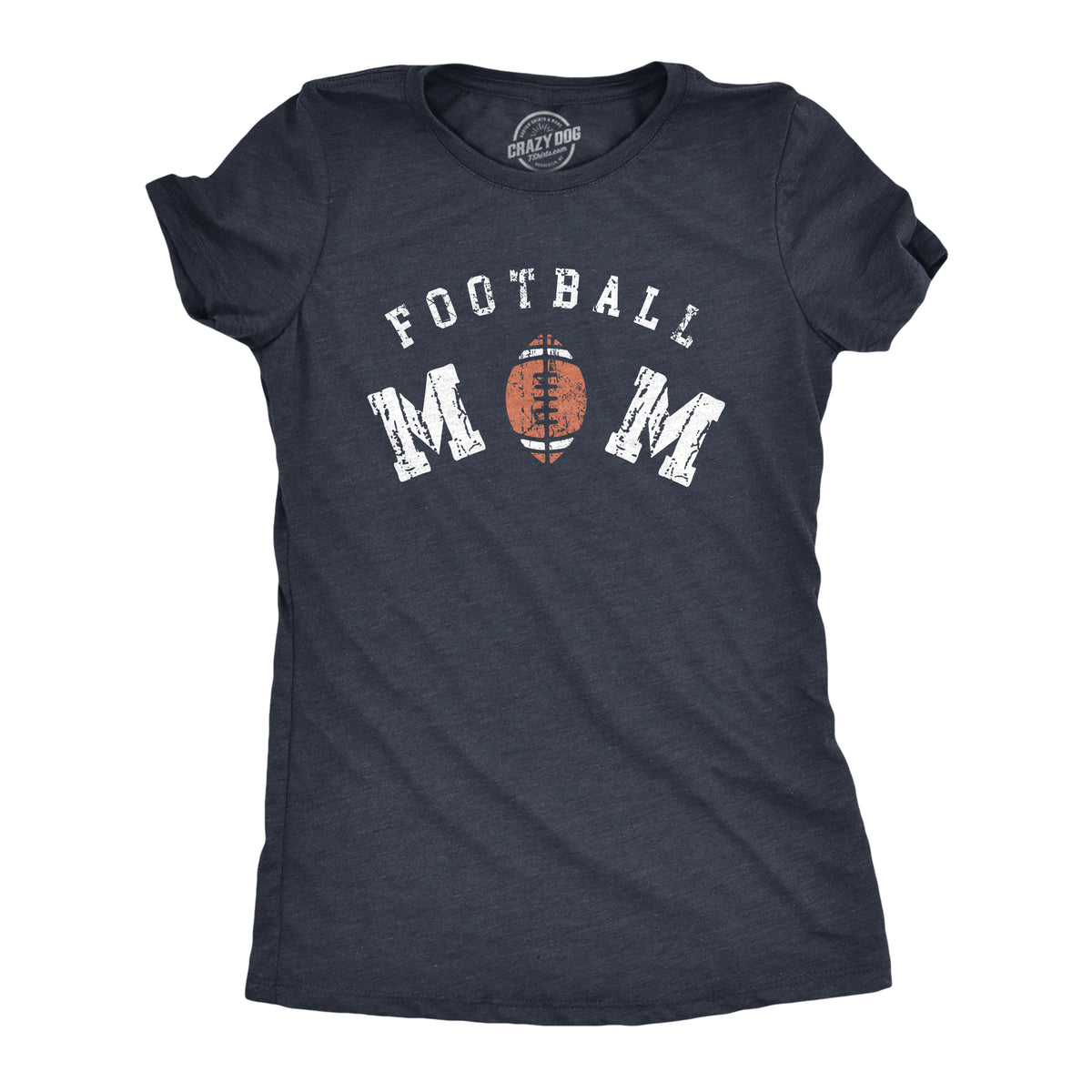 Funny Heather Navy - Football Mom Football Mom Womens T Shirt Nerdy Mother&#39;s Day Football Tee
