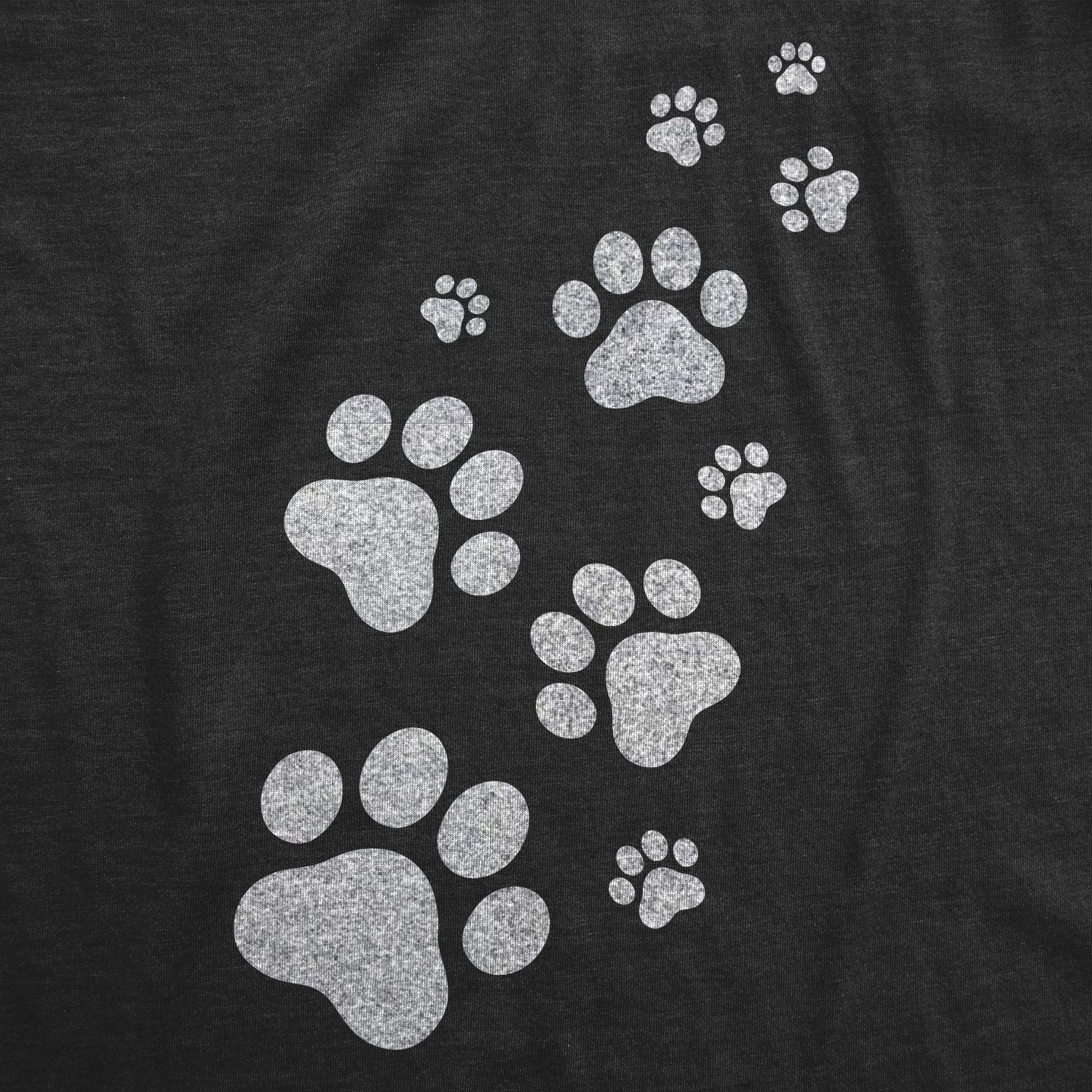 Funny Heather Black - Glitter Cat Paw Glitter Cat Paw Prints Womens T Shirt Nerdy Mother's Day Cat Tee