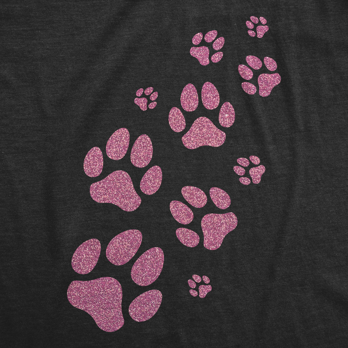 Glitter Dog Paw Prints Women&#39;s T Shirt