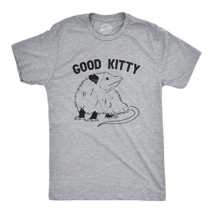 Funny Light Heather Grey - KITTY Good Kitty Mens T Shirt Nerdy Cat Animal Sarcastic Tee