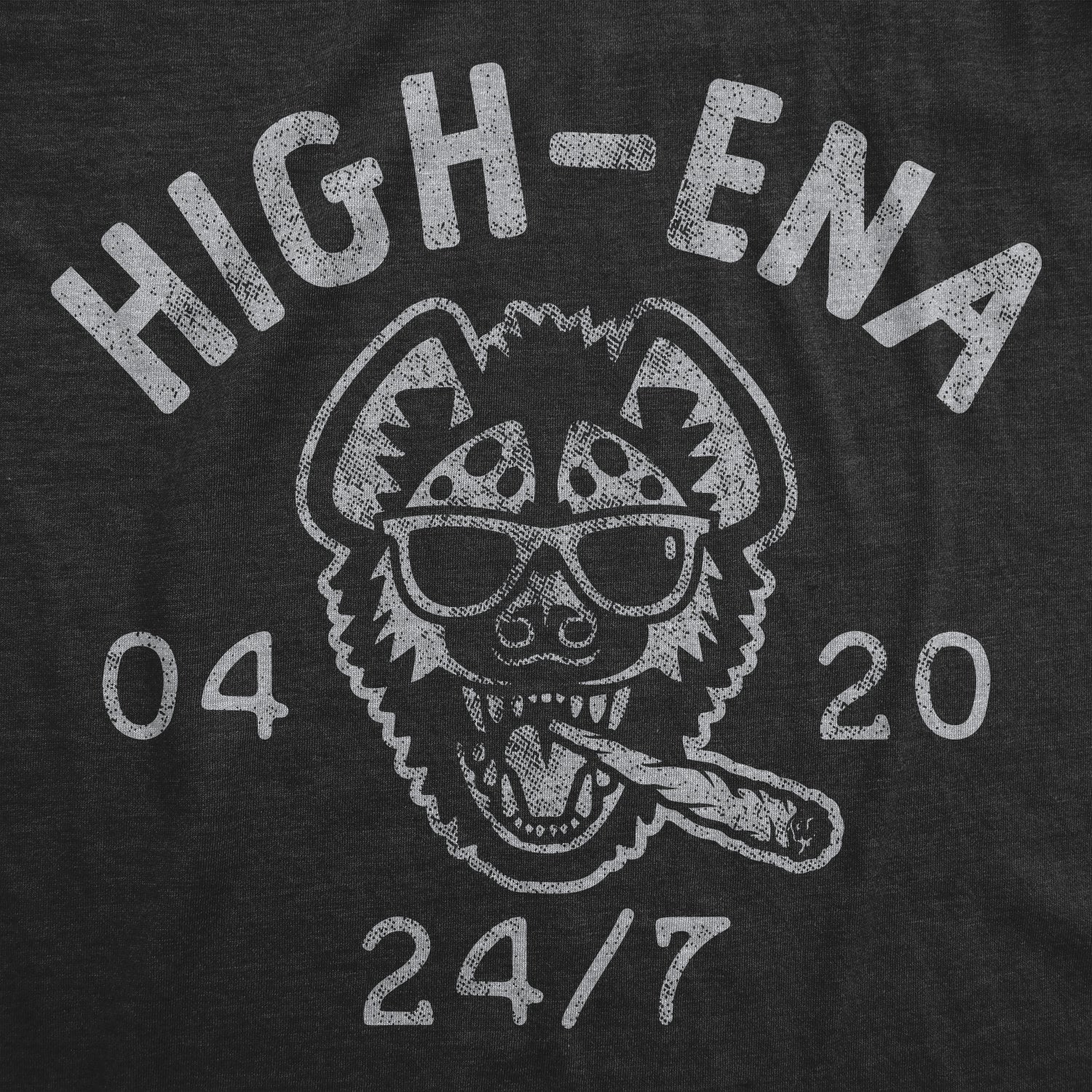 Funny Heather Black High-Ena 420 Mens T Shirt Nerdy 420 Animal Sarcastic Tee