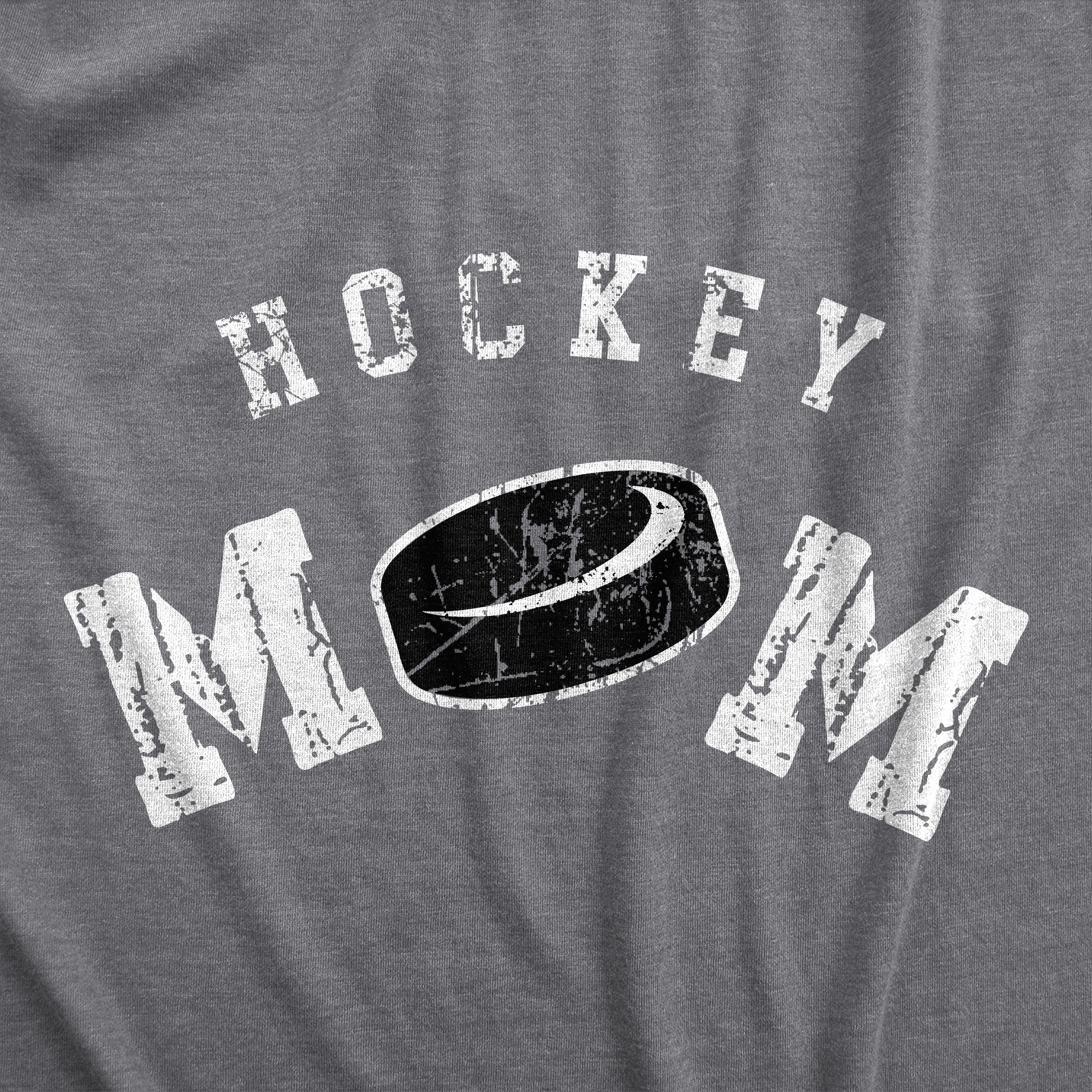 Funny Dark Heather Grey - Hockey Mom Hockey Mom Womens T Shirt Nerdy Mother's Day Hockey Tee