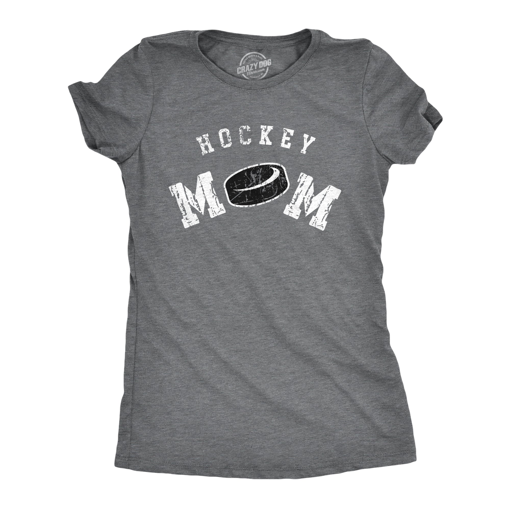 Funny Dark Heather Grey - Hockey Mom Hockey Mom Womens T Shirt Nerdy Mother's Day Hockey Tee