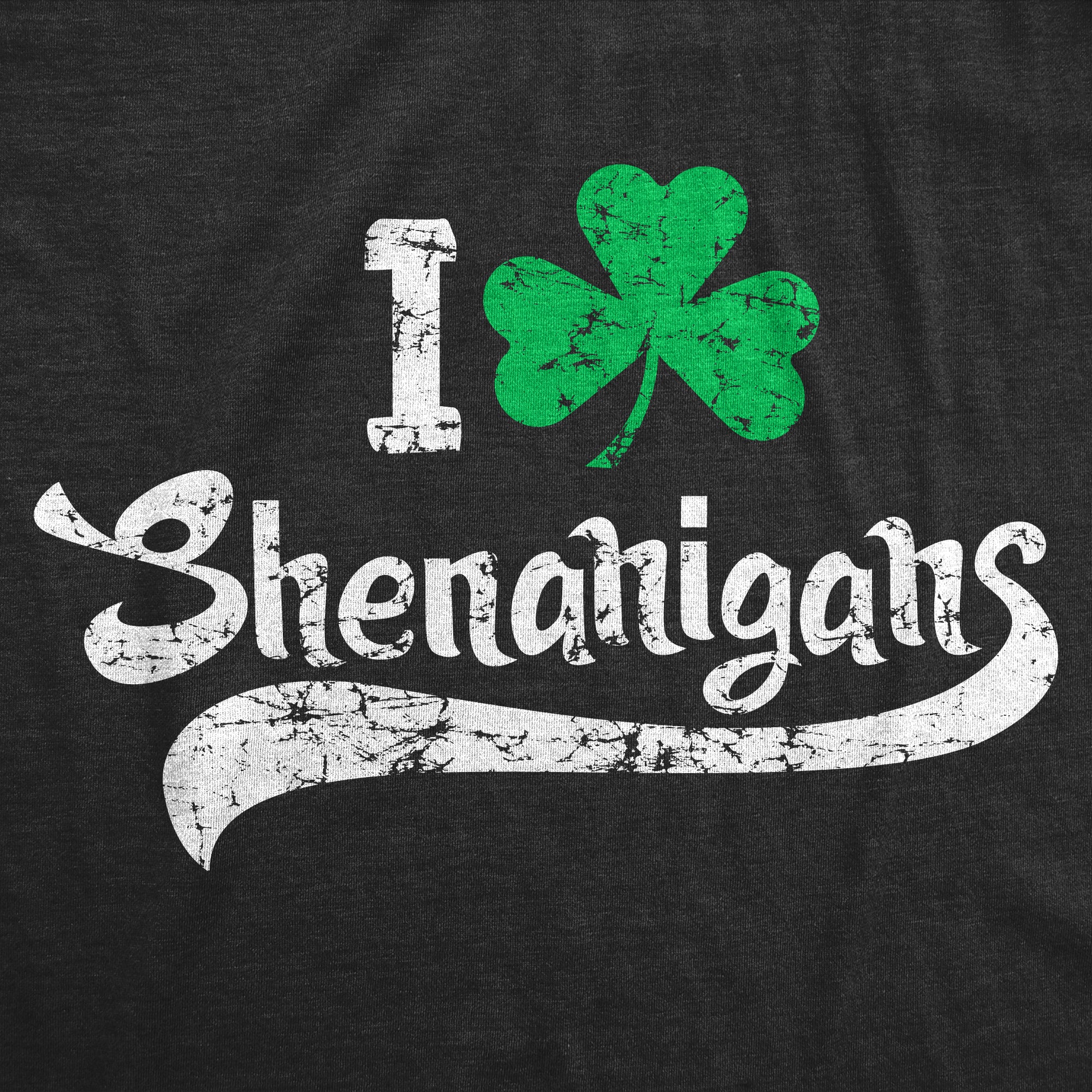 Funny Heather Black - Two Color Print I Clover Shenanigans Mens T Shirt Nerdy Saint Patrick's Day Drinking Tee