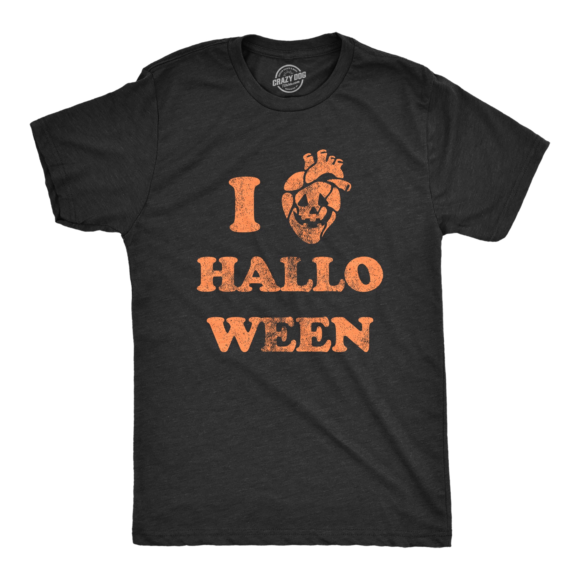 Funny Heather Black - HALLOWEEN I Heart Halloween Mens T Shirt Nerdy Halloween Tee