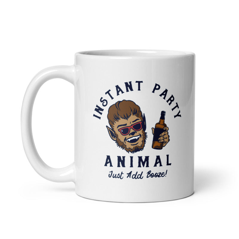 Funny White Instant Party Animal Coffee Mug Nerdy Halloween Drinking Tee