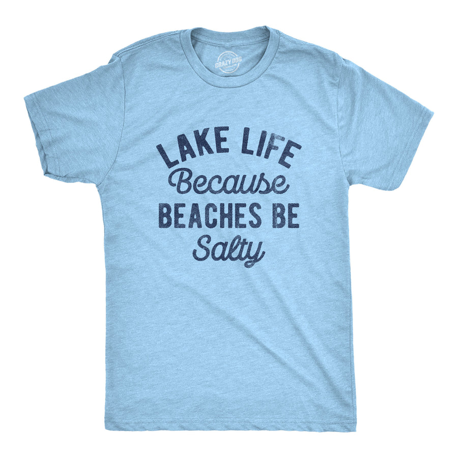 Funny Light Heather Blue - LAKE Lake Life Mens T Shirt Nerdy Vacation Tee