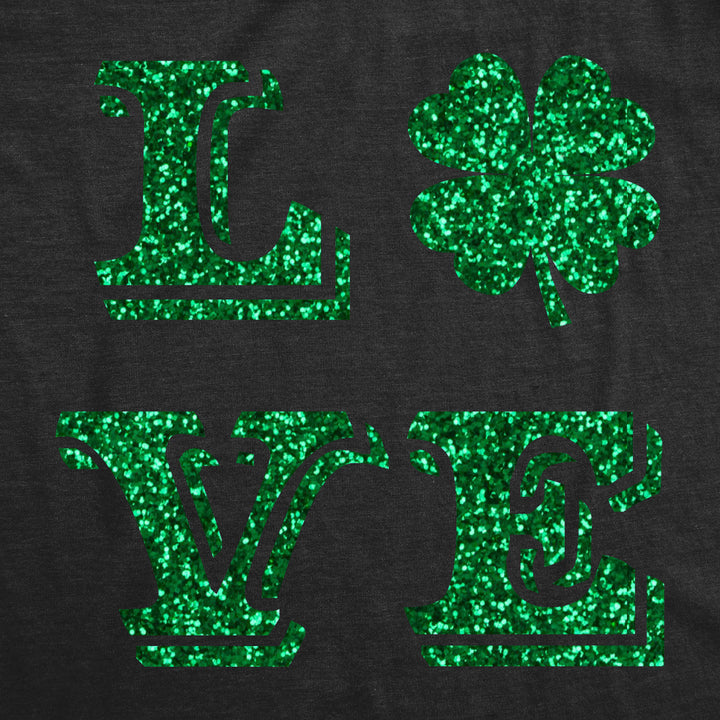 Love Clover Glitter Women's T Shirt