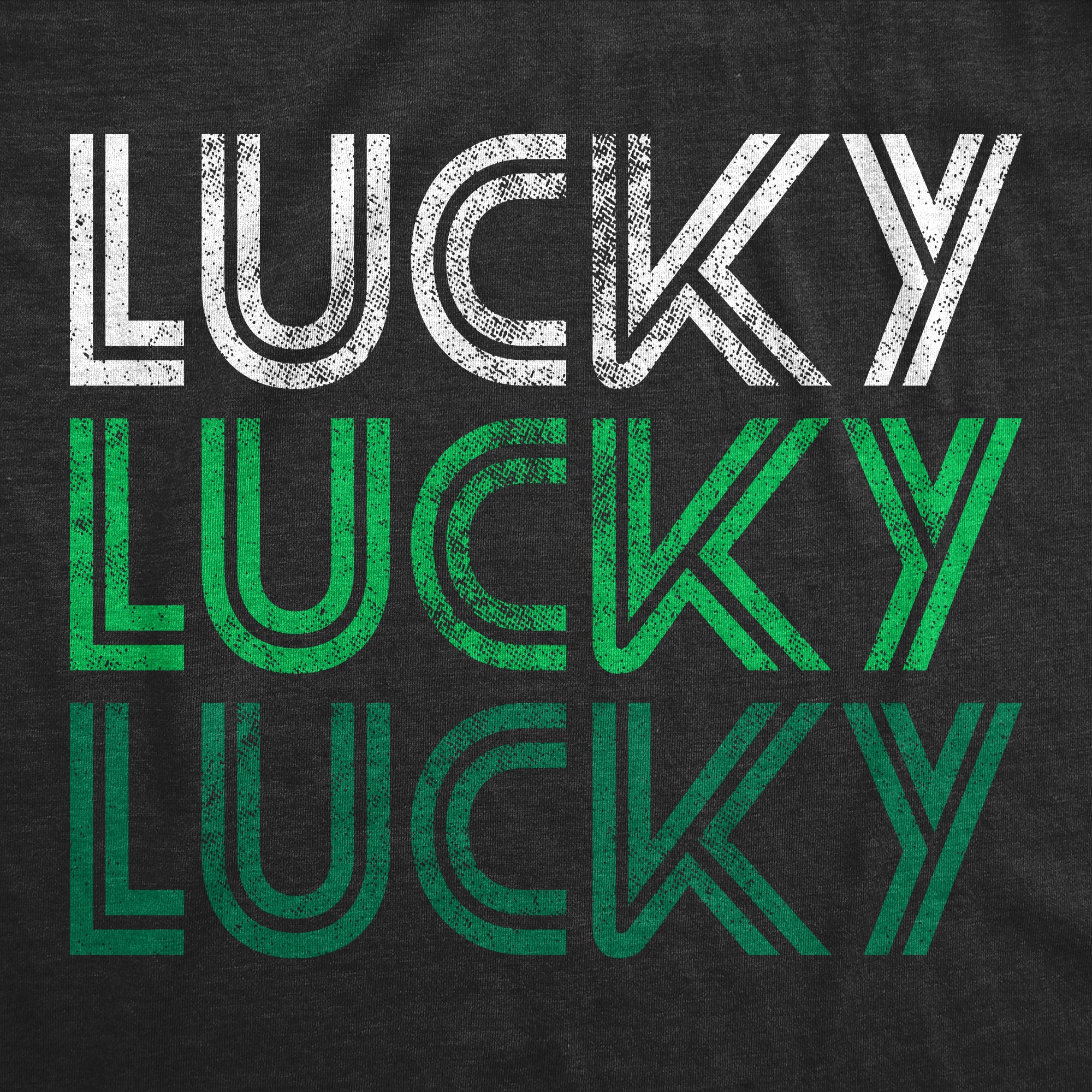 Funny Heather Black - Lucky 3X Lucky Lucky Lucky Mens T Shirt Nerdy Saint Patrick's Day Tee