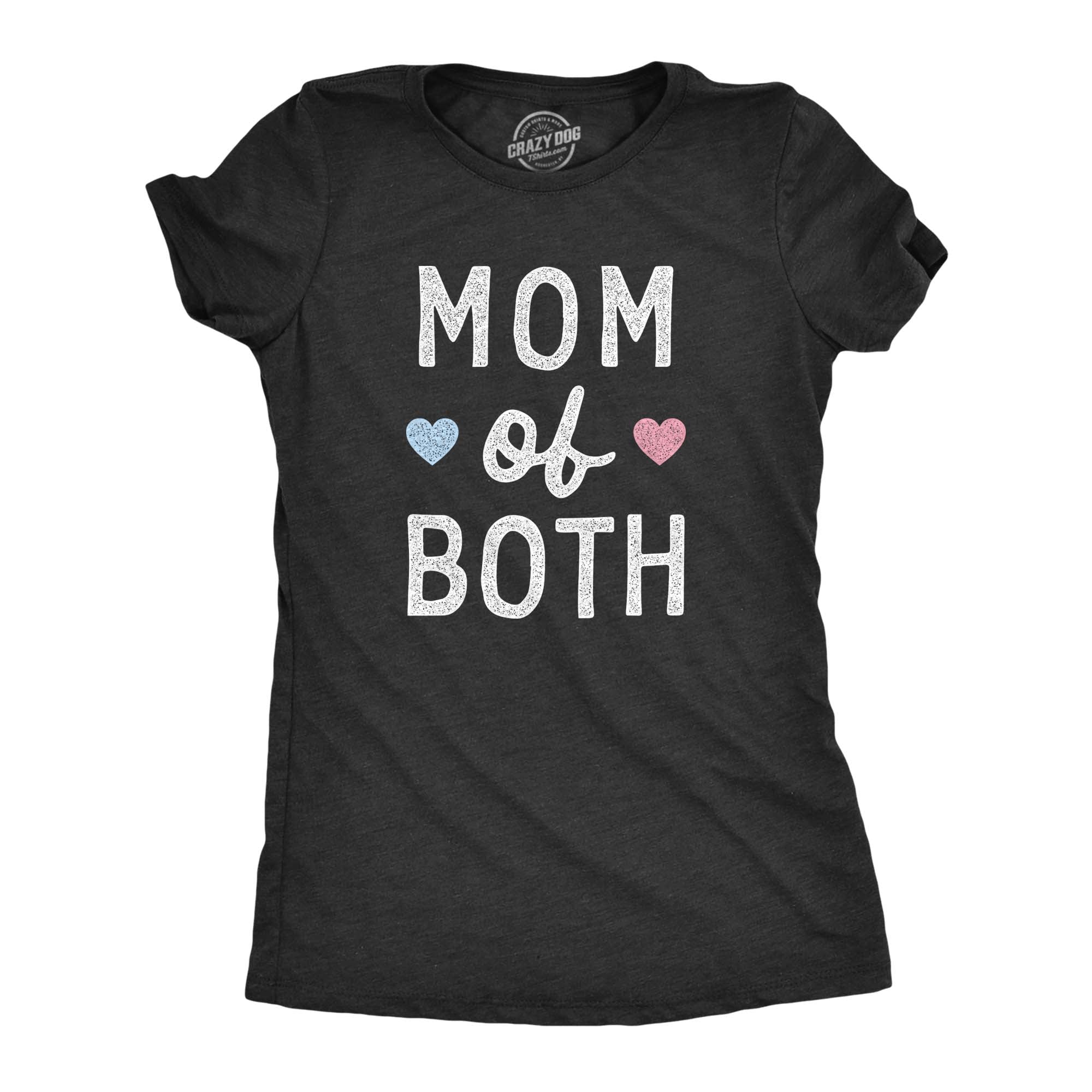 Funny Heather Black - Mom of Both Mom Of Both Womens T Shirt Nerdy Mother's Day Nerdy Tee