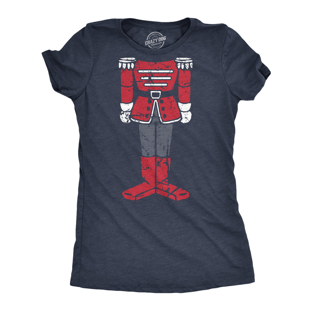 Funny Heather Navy - NUTCRACKER Nutcracker Body Womens T Shirt Nerdy Christmas Tee