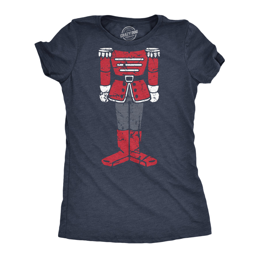 Funny Heather Navy - NUTCRACKER Nutcracker Body Womens T Shirt Nerdy Christmas Tee