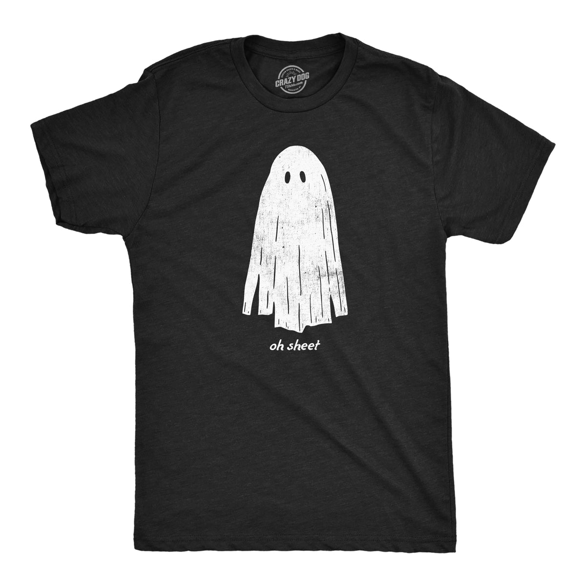 Funny Heather Black - SHEET Oh Sheet Mens T Shirt Nerdy Halloween Tee