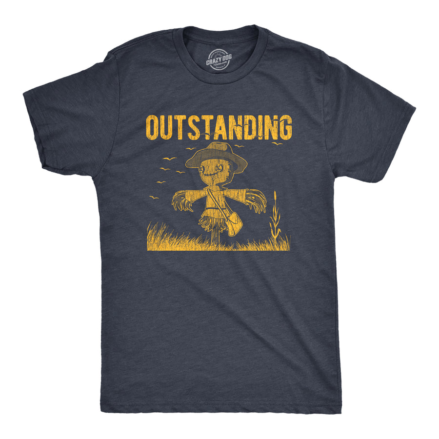 Funny Heather Navy - OUTSTANDING Outstanding Mens T Shirt Nerdy Sarcastic Tee