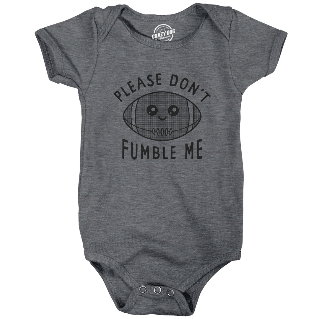 Funny Dark Heather Grey - FUMBLE Please Dont Fumble Me Onesie Nerdy Football Tee
