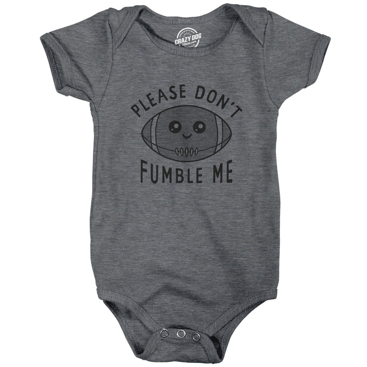 Funny Dark Heather Grey - FUMBLE Please Dont Fumble Me Onesie Nerdy Football Tee