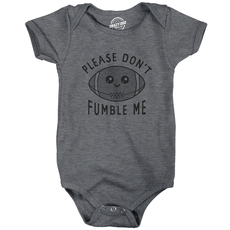 Funny Dark Heather Grey - FUMBLE Please Dont Fumble Me Onesie Nerdy Football Tee