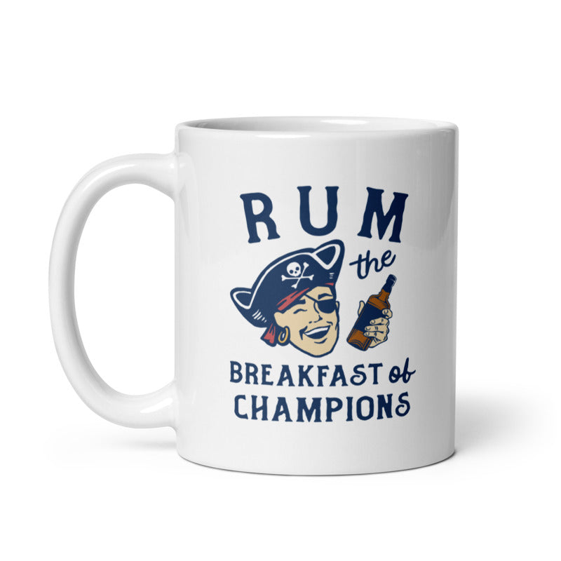 Funny White Rum Breakfast Of Champions Coffee Mug Nerdy Drinking Liquor Tee