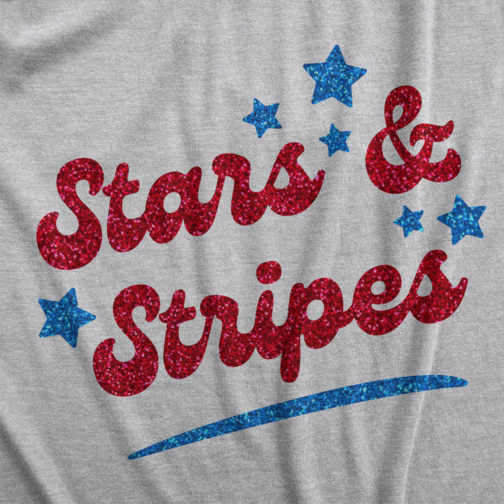 Stars And Stripes Glitter Women's T Shirt