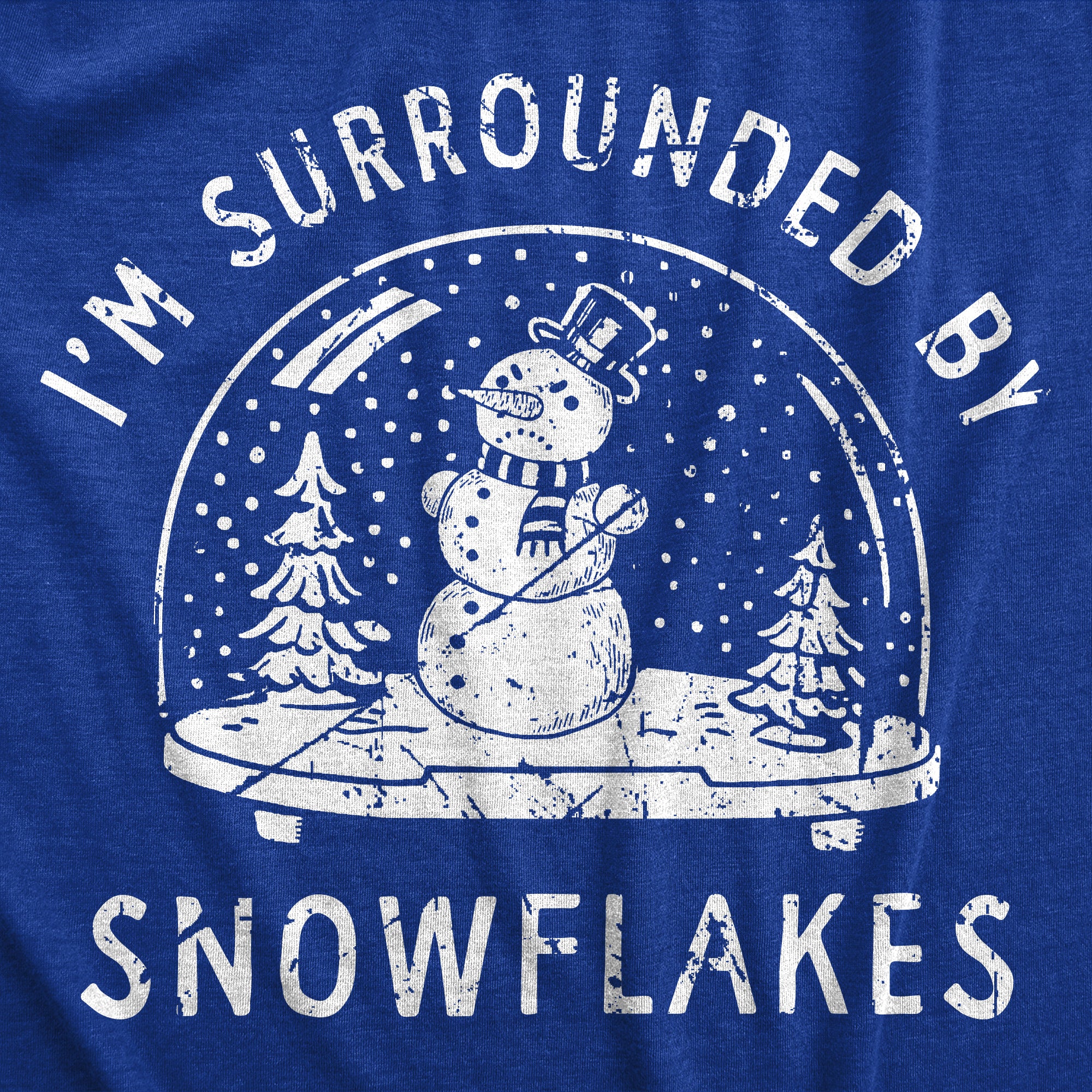 Funny Heather Royal - SNOWFLAKES Im Surrounded By Snowflakes Mens T Shirt Nerdy Christmas Sarcastic Tee