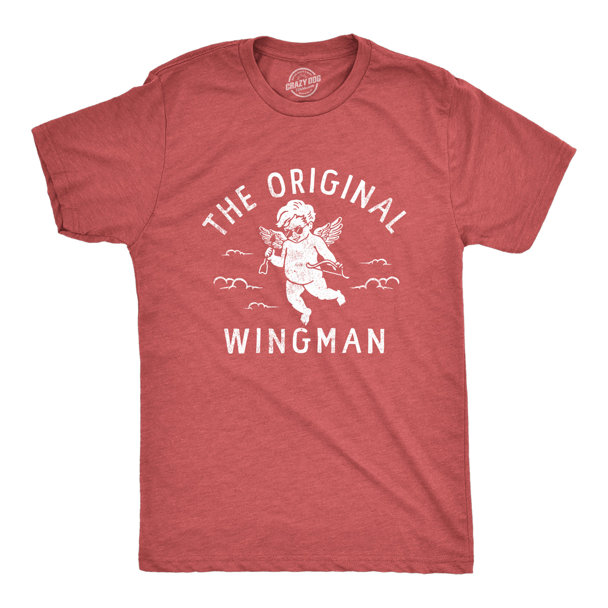 Funny Heather Red - Original Wingman The Original Wingman Mens T Shirt Nerdy Valentine&#39;s Day Tee