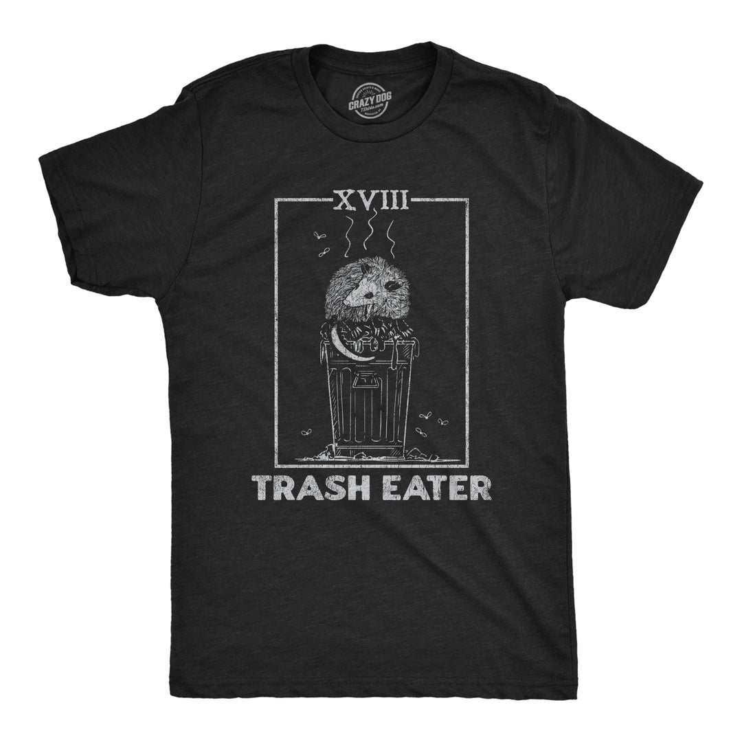 Funny Heather Black - TRASH Trash Eater Mens T Shirt Nerdy Sarcastic Tee