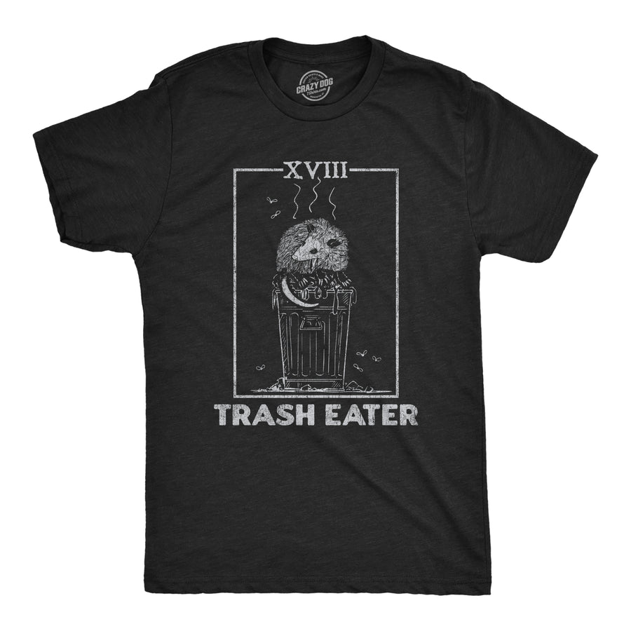 Funny Heather Black - TRASH Trash Eater Mens T Shirt Nerdy Sarcastic Tee
