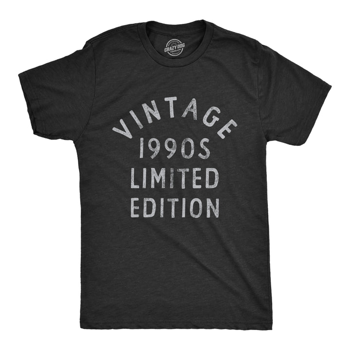 Funny Heather Black Vintage 1990s Limited Edition Mens T Shirt Nerdy retro Tee