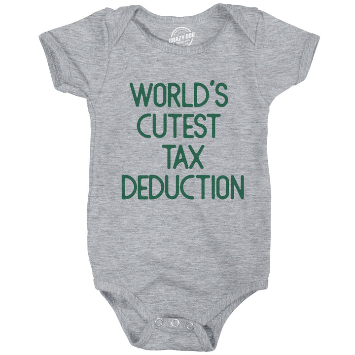 Funny Light Heather Grey - TAX Worlds Cutest Tax Deduction Onesie Nerdy Sarcastic Tee