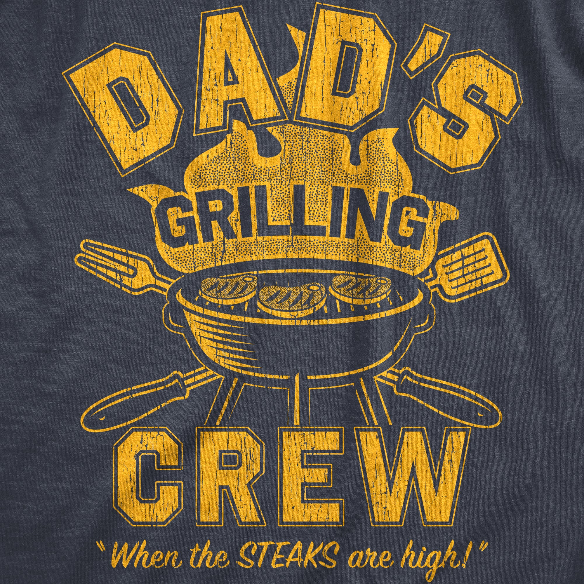 Funny Heather Navy - GRILLING Dads Grilling Crew Mens T Shirt Nerdy Father's Day Food Tee