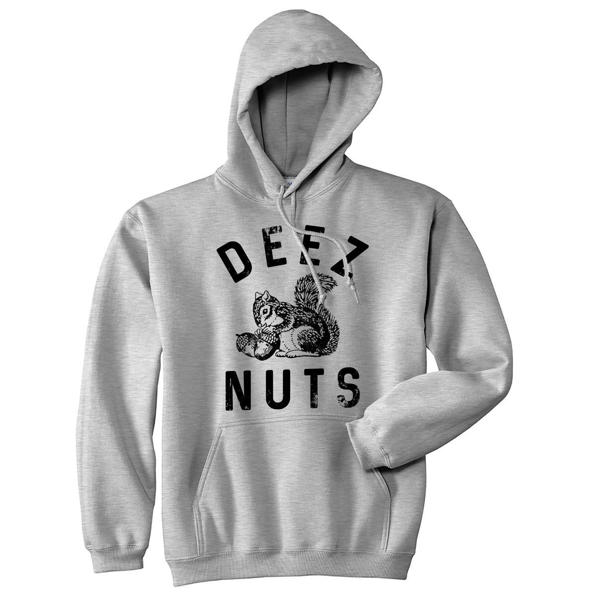 Funny Light Heather Grey - Deez Nuts Deez Nuts Squirrel Hoodie Nerdy Sarcastic Tee