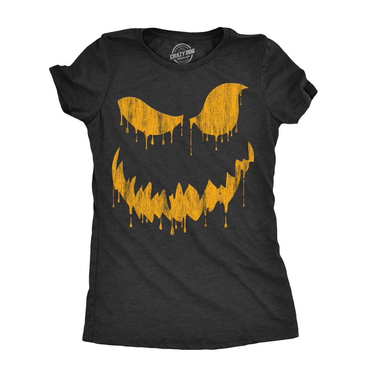 Funny Heather Black - DAN Drippy Dan Womens T Shirt Nerdy Halloween Tee