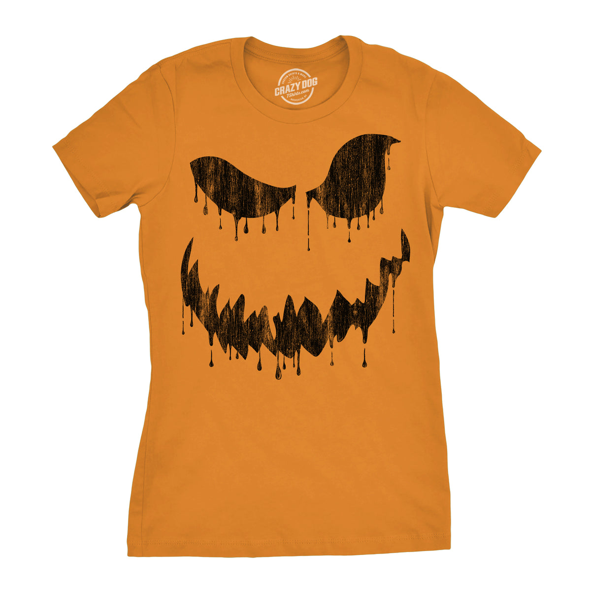 Funny Orange - DAN Drippy Dan Womens T Shirt Nerdy Halloween Tee